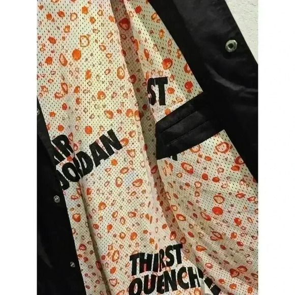 JORDAN Like Mike Gatorade Coaches Jacket sz M Medium Black Orange Retro - Picture 2 of 5